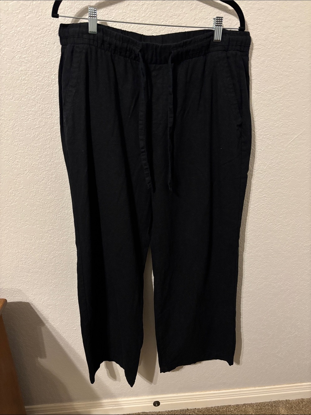 Old Navy Black Linen Blend Pant